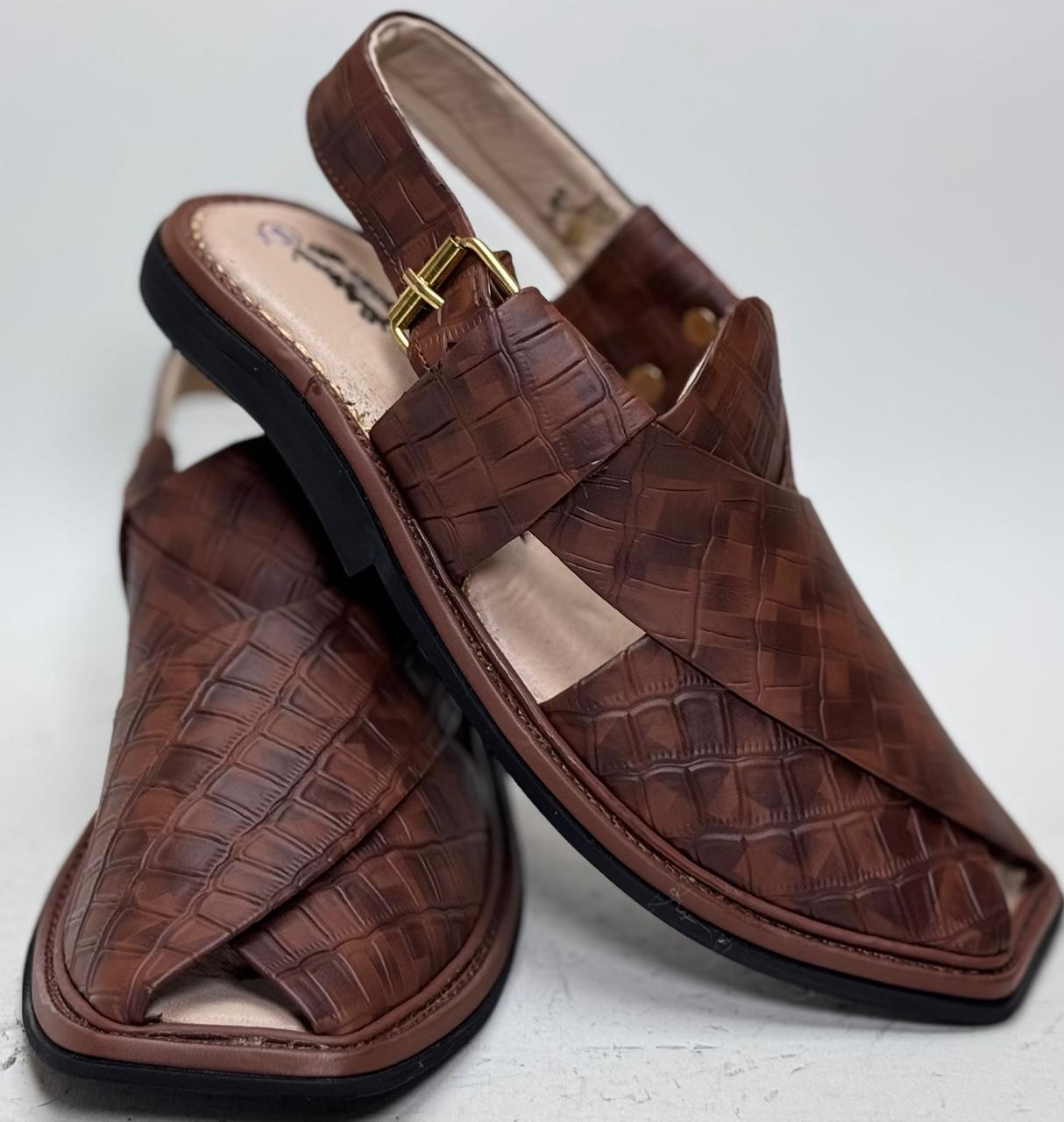 Croc Texture Peshawari Chappal